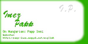 inez papp business card